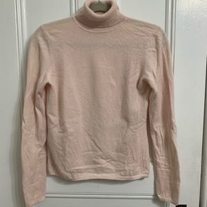 Pink Cashmere Turtleneck Sweater